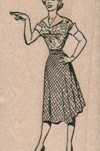 Fifties Housewife Pointing 1 1/2 x 2 1/2-0