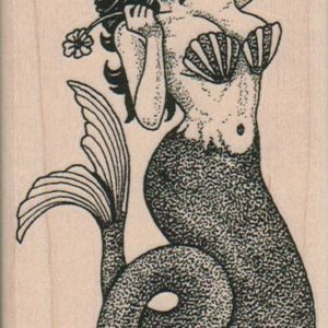 Mermaid With Flower 2 1/2 x 4 1/4-0