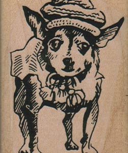 Chihuahua Dog With Hat 1 3/4 x 2 1/2-0