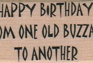 Happy Birthday From One 1 1/2 x 3-0