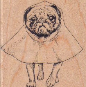 Caped Pug 2 1/4 x 2 1/4-0