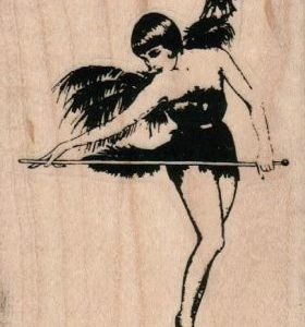 Showgirl with Baton 2 1/4 x 3-0