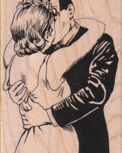 Embracing Couple 3 1/4 x 5-0