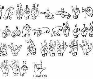 Sign Language Alphabet (Unmounted)-0