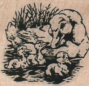 Duck And Ducklings 2 1/4 x 2-0