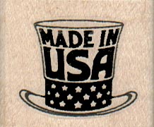 Made In USA Hat 1 1/2 x 1 1/4