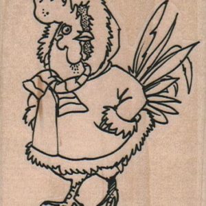 Chicken/Rooster In Winter Parka 2 1/2 x 2 3/4-0