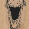 Screaming Ostrich Head 2 1/4 x 3 3/4-0
