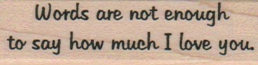 Words Are Not Enough 3/4 x 2 1/2