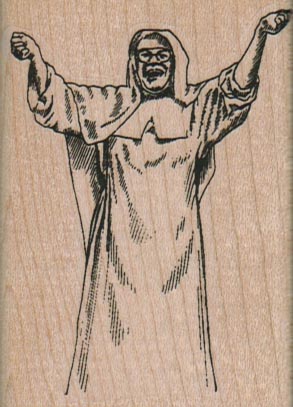 Nun With Hands Up 2 x 2 3/4