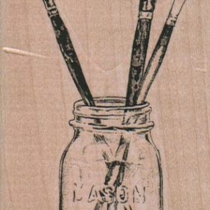 Paint Brushes in Jar 2 1/4 x 4 1/4-0