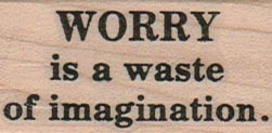 Worry Is A Waste 1x 1 3/4