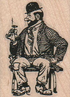 Tramp With Cigar 1 3/4 x 2 1/4