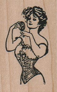 Corset Woman With Mirror 1 1/2 x 2