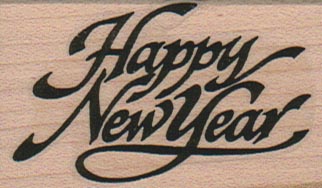 Happy New Year Calligraphy 1 1/2 x 2 1/4