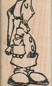 Santa Hat Guy Singing Carols 1 1/4 x 2 1/4-0