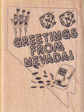 Greetings From Nevada/Map/Sm 2 x 2 1/2