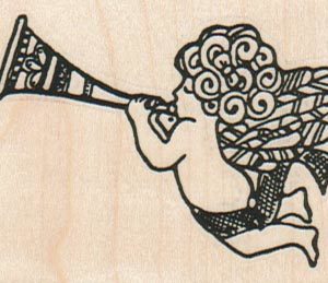 Angel Blowing Horn 2 1/2 x 1 3/4-0