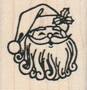 Santa Claus With Holly 1 1/4 x 1 1/4