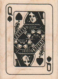Queen Of Spades 1 3/4 x 2 1/4