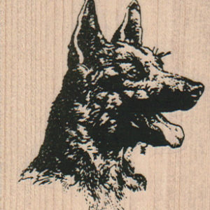 German Shepherd Dog Head 1 3/4 x 2 1/4-0
