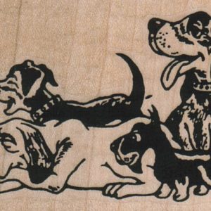 BloodHound, Scotty Dog And Two Friends 2 3/4 x 1 3/4-0