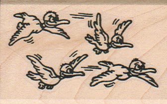 Four Flying Birds 1 1/2 x 2 1/4