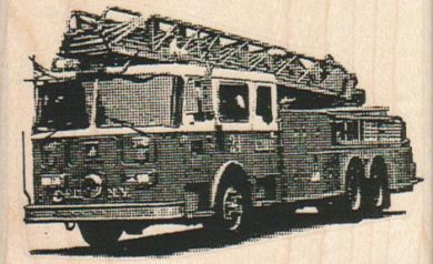Hook & Ladder Fire Truck 3 1/4 x 2