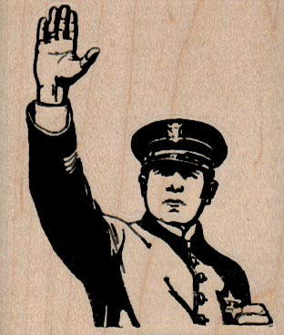 Policeman Arm Up 2 1/4 x 2 1/2