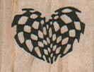 Checkerboard Heart (Small) 1 x 3/4