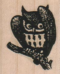 Owl On Branch 1 1/2 x 1 3/4