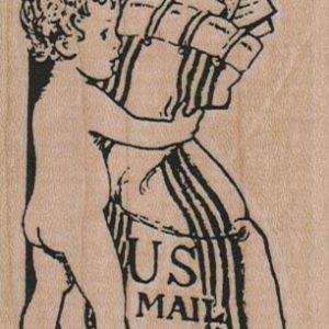 Boy with Mail Bag 2 1/4 x 2 3/4-0