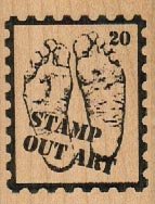 Stamp Out Art Post 1 1/2 x 2