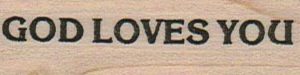 God Loves You 3/4 x 2 1/4-0