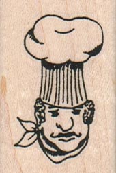 Chef In Hat 1 1/4 x 1 3/4
