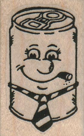 Smiling Can With Cigar 1 x 1 1/2