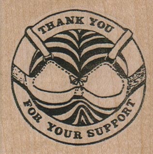 Thank You For Your Support Bra 2 1/4 x 2 1/4