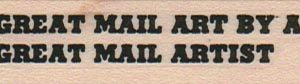 Great Mail Art By A Great 3/4 x 2 1/4-0