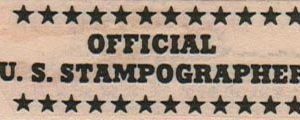 Official U.S. Stampographer 1 x 2 1/4-0