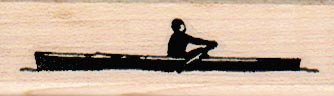 Person Rowing Canoe 3/4 x 2 1/4
