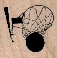BasketBall And Net 1 3/4 x 1 3/4