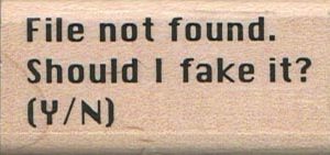 File Not Found. Should I Fake It? 1 x 2-0