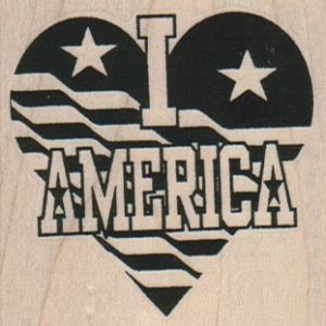 I Heart America 2 1/4 x 2 1/4-0