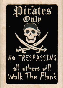 Pirates Only 1 1/2 x 2