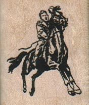 Man Riding Horse 1 1/4 x 1 1/2