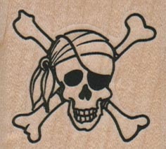 Skull And Crossbones Eyepatch 1 3/4 x 1 1/2