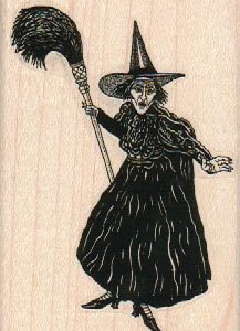 Wicked Witch With Broom/Small 2 1/4 x 3 1/4-0