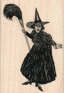 Wicked Witch With Broom/Small 2 1/4 x 3 1/4