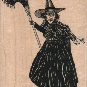 Wicked Witch With Broom/Large 3 1/4 x 4 1/2-0