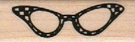 Fifties Cats Eye Glasses 3/4 x 2